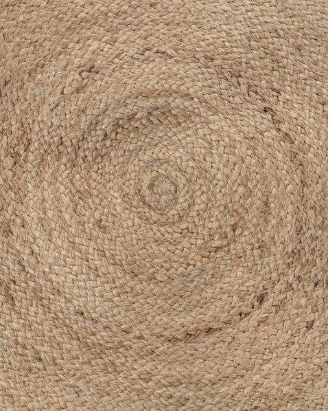 Solid Brown Jute Dhurrie - 6