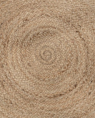Solid Brown Jute Dhurrie - 6