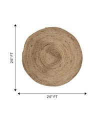 Solid Brown Jute Dhurrie - 7