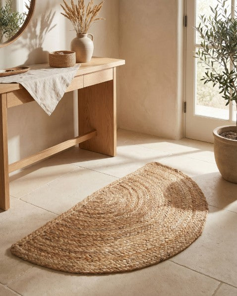 Braided Brown Jute Dhurrie - 1