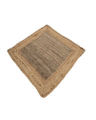Bordered Brown Jute Dhurrie - 3