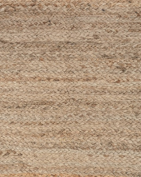 Bordered Brown Jute Dhurrie - 6