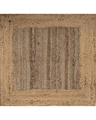 Bordered Brown Jute Dhurrie - 2