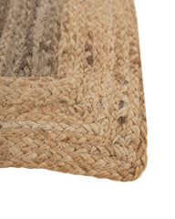 Bordered Brown Jute Dhurrie - 4