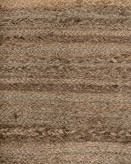 Bordered Brown Jute Dhurrie - 5