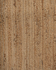Bordered Brown Jute Dhurrie - 5