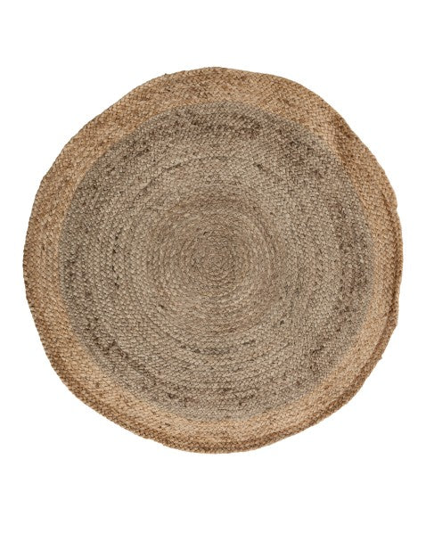 Bordered Brown Jute Dhurrie - 2