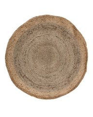 Bordered Brown Jute Dhurrie - 2