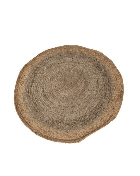 Bordered Brown Jute Dhurrie - 3