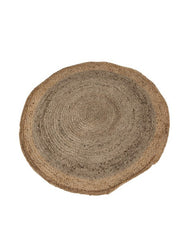 Bordered Brown Jute Dhurrie - 3