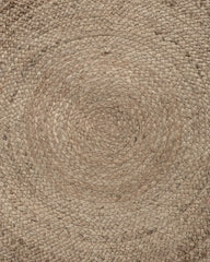 Bordered Brown Jute Dhurrie - 6