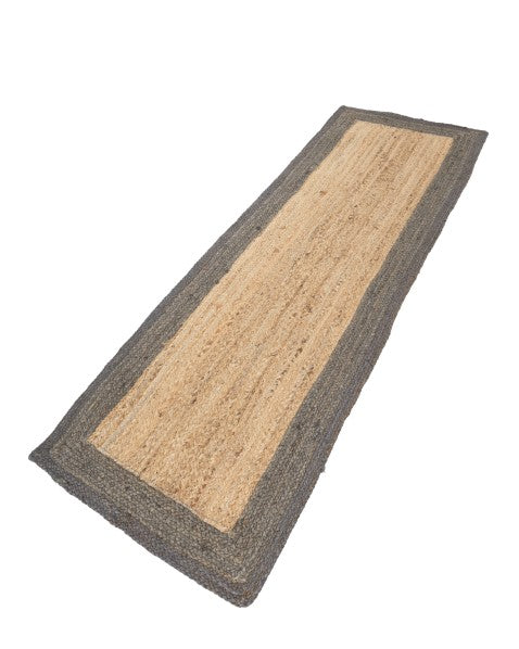 Bordered Brown Jute Dhurrie - 3