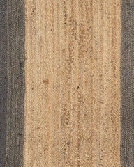 Bordered Brown Jute Dhurrie - 6