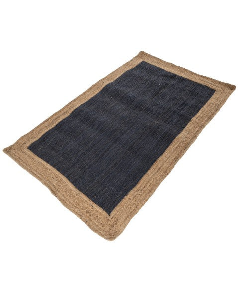 Bordered Brown Jute Dhurrie - 3
