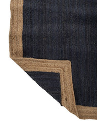 Bordered Brown Jute Dhurrie - 5