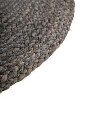 Solid Brown Jute Dhurrie - 4