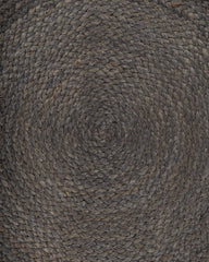 Solid Brown Jute Dhurrie - 5