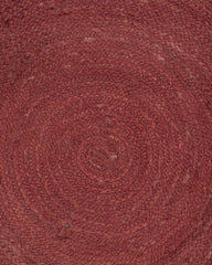 Solid Red Jute Dhurrie - 6