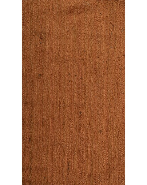 Solid Orange Jute Dhurrie - 2