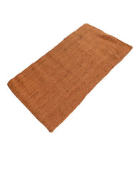 Solid Orange Jute Dhurrie - 3