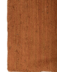 Solid Orange Jute Dhurrie - 4