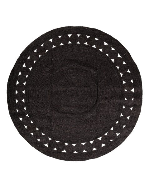Cutwork Classic Burgundy Jute Dhurrie - 2