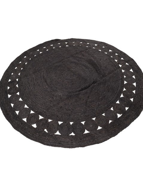 Cutwork Classic Burgundy Jute Dhurrie - 3