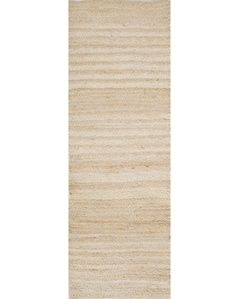 Braided White Jute Dhurrie - 2