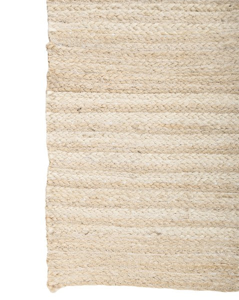 Braided White Jute Dhurrie - 4