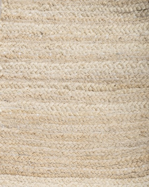 Braided White Jute Dhurrie - 6