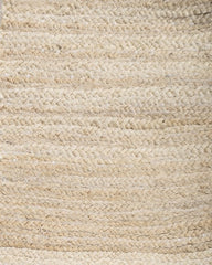 Braided White Jute Dhurrie - 6