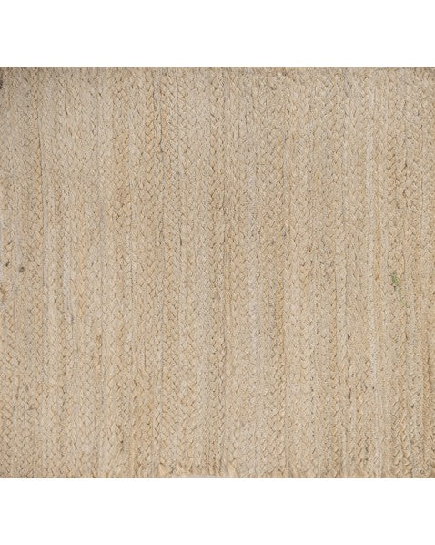 Solid White Jute Dhurrie - 2
