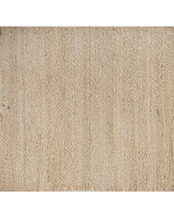 Solid White Jute Dhurrie - 2
