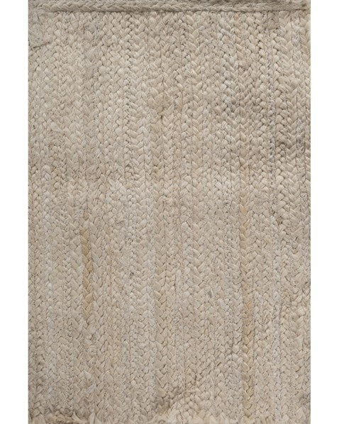 Solid White Jute Dhurrie - 2