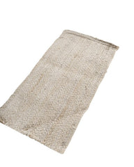 Solid White Jute Dhurrie - 3