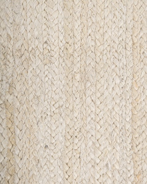 Solid White Jute Dhurrie - 5