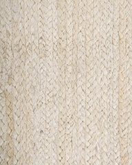 Solid White Jute Dhurrie - 5