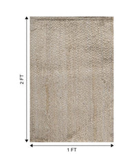 Solid White Jute Dhurrie - 6
