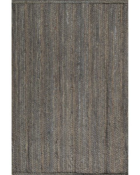 Striped Silver Jute Dhurrie - 2