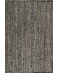 Striped Silver Jute Dhurrie - 2