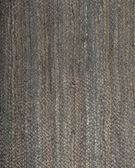 Striped Silver Jute Dhurrie - 5