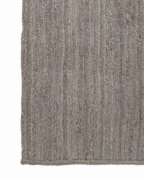Textured Silver Jute Dhurrie - 4