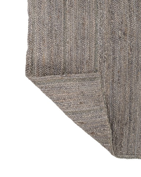 Textured Silver Jute Dhurrie - 5