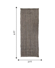 Textured Silver Jute Dhurrie - 7