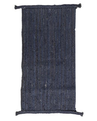Solid Blue Jute Dhurrie - 2