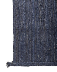 Solid Blue Jute Dhurrie - 4