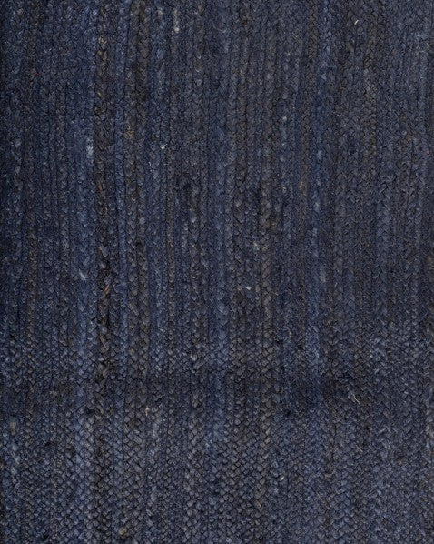 Solid Blue Jute Dhurrie - 6