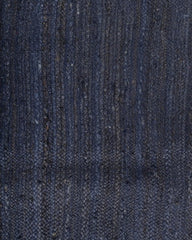 Solid Blue Jute Dhurrie - 6