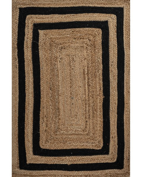 Geometric Brown Jute Dhurrie - 2