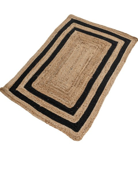 Geometric Brown Jute Dhurrie - 3
